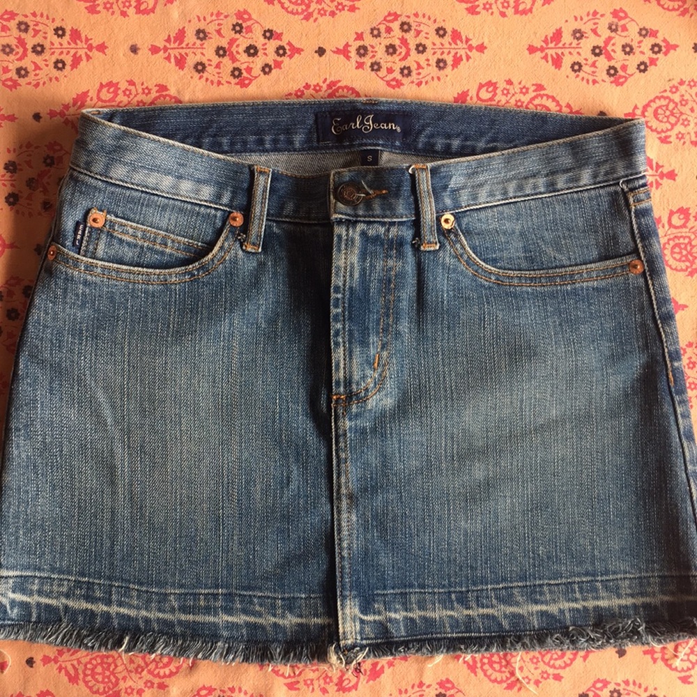 Earl jean denim skirt
